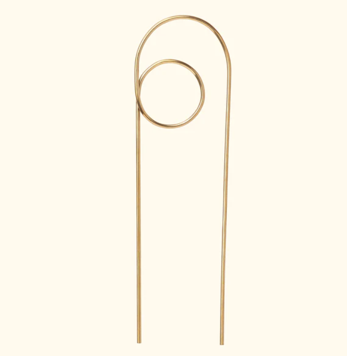 Ivy Muse Brass Plant Stake - Loop